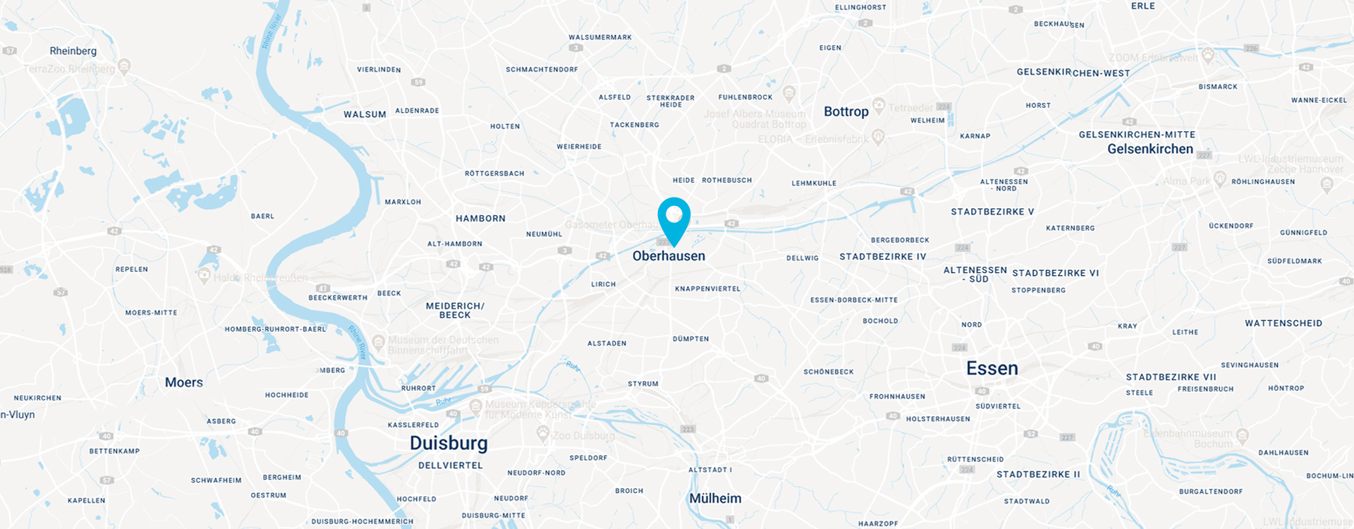 ZUM ROUTENPLANER: Essener Str. 2-24, 46047 Oberhausen
